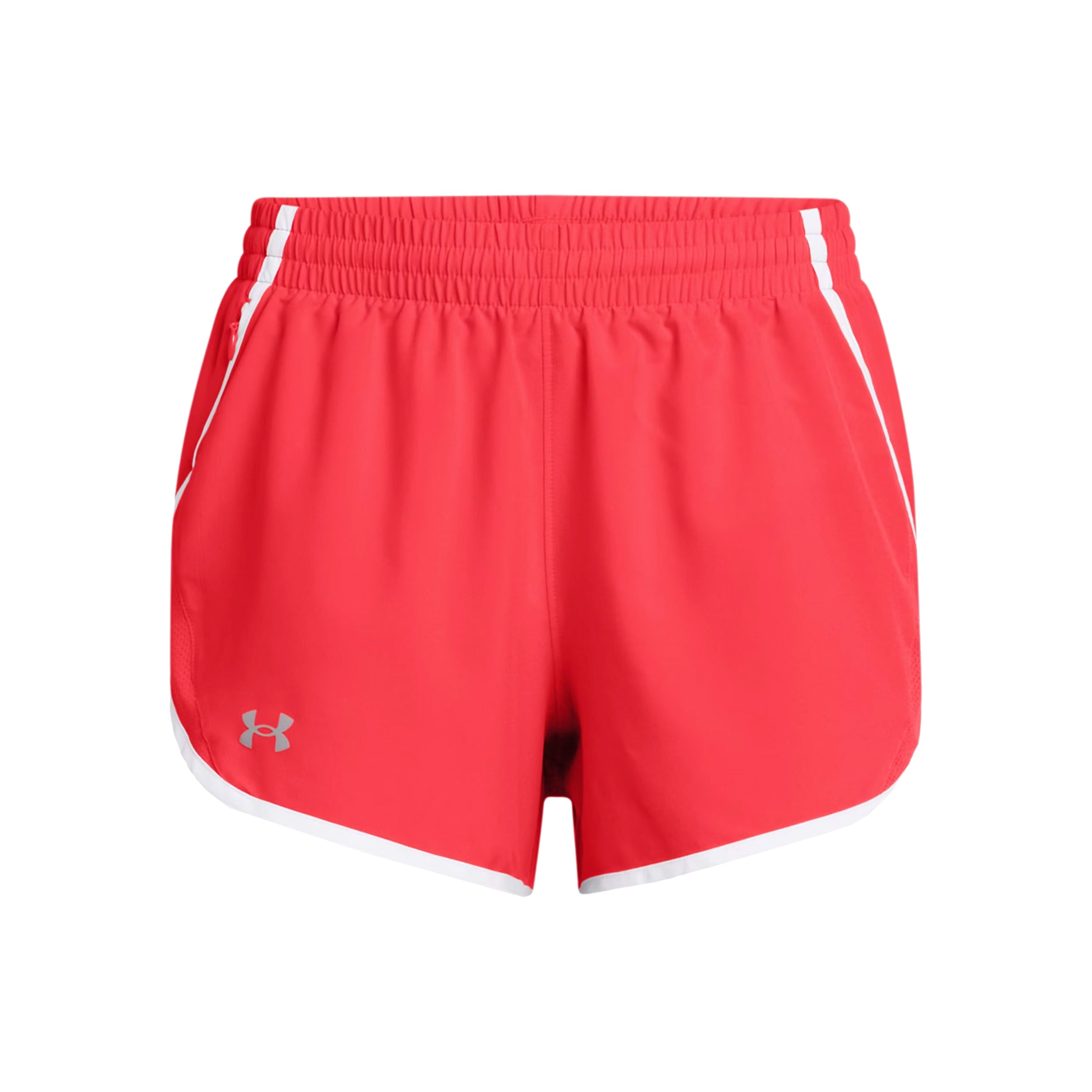 Under Armour Fly By 3in Hardloopshorts Dames - rood, wit